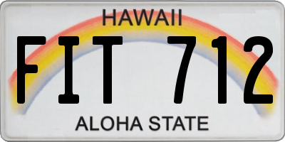 HI license plate FIT712
