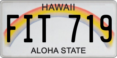 HI license plate FIT719