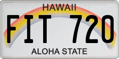 HI license plate FIT720