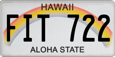 HI license plate FIT722