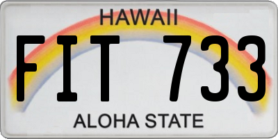 HI license plate FIT733