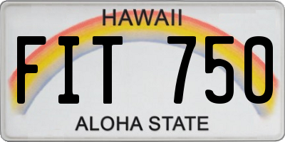 HI license plate FIT750