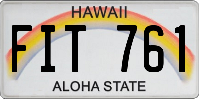 HI license plate FIT761