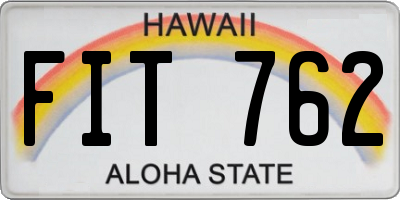 HI license plate FIT762