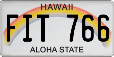 HI license plate FIT766