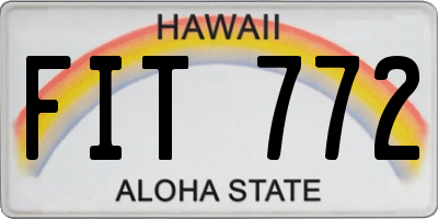 HI license plate FIT772