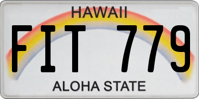 HI license plate FIT779