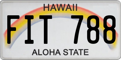 HI license plate FIT788