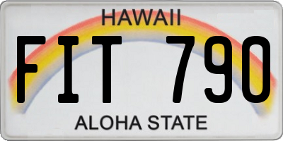 HI license plate FIT790