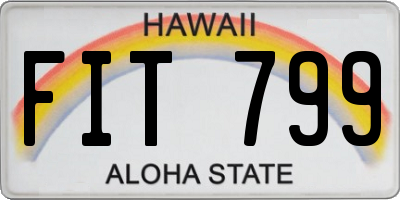 HI license plate FIT799
