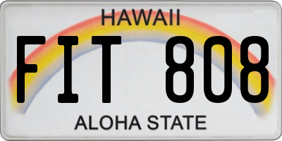 HI license plate FIT808
