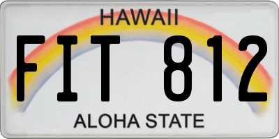 HI license plate FIT812