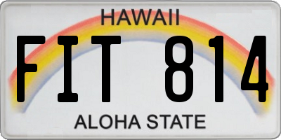 HI license plate FIT814