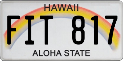 HI license plate FIT817