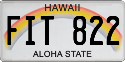 HI license plate FIT822