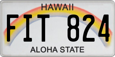 HI license plate FIT824