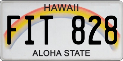 HI license plate FIT828