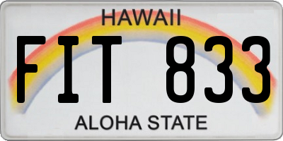 HI license plate FIT833