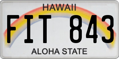 HI license plate FIT843