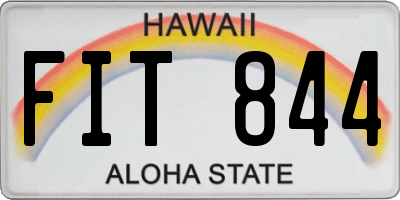 HI license plate FIT844