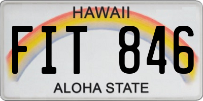 HI license plate FIT846