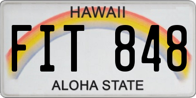 HI license plate FIT848