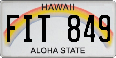 HI license plate FIT849