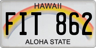 HI license plate FIT862
