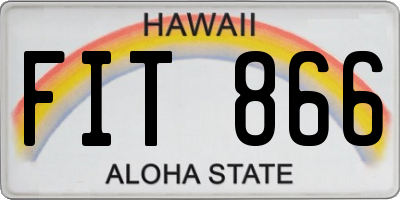 HI license plate FIT866