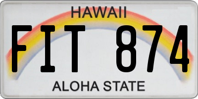 HI license plate FIT874
