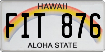 HI license plate FIT876