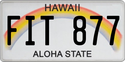 HI license plate FIT877