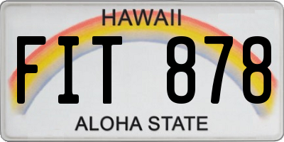 HI license plate FIT878
