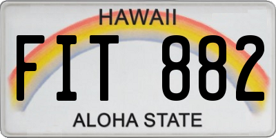 HI license plate FIT882