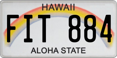 HI license plate FIT884