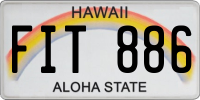 HI license plate FIT886