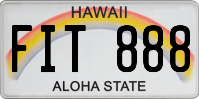 HI license plate FIT888