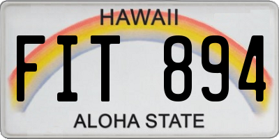 HI license plate FIT894