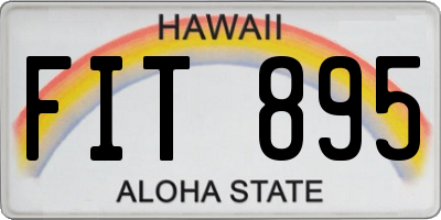 HI license plate FIT895