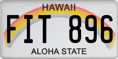 HI license plate FIT896