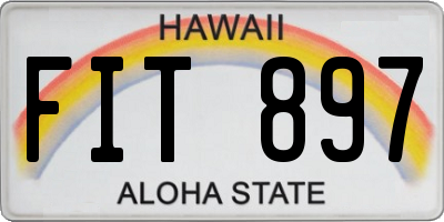 HI license plate FIT897