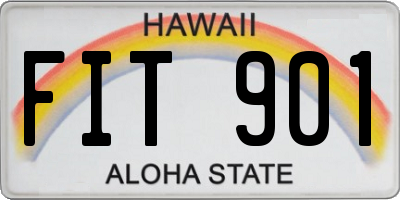 HI license plate FIT901