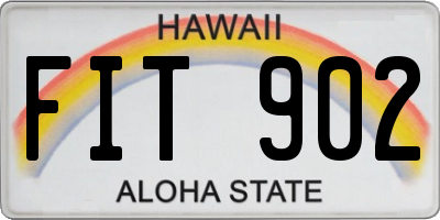 HI license plate FIT902
