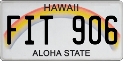 HI license plate FIT906