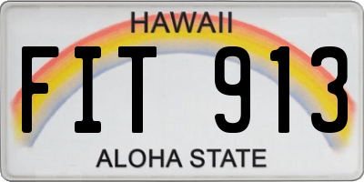 HI license plate FIT913