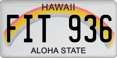 HI license plate FIT936