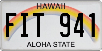 HI license plate FIT941