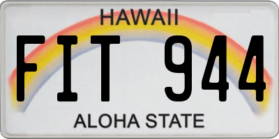 HI license plate FIT944