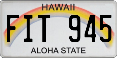 HI license plate FIT945