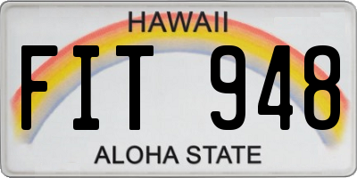 HI license plate FIT948